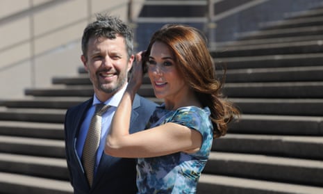 Denmark’s Crown Princess Mary and Crown Prince Frederik on the steps of the Sydney Opera House in 2013