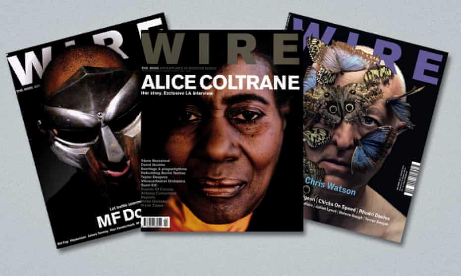 Covers of the Wire magazine with MF Doom, Alice Coltrane and Chris Watson.