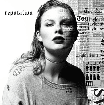Cover of Reputation, the new album from Taylor Swift due out late 2017
