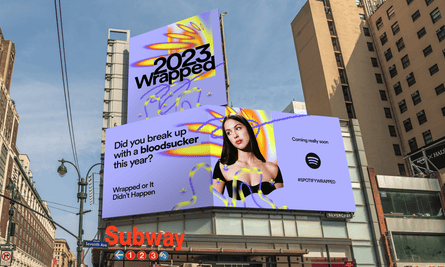 Spotify Wrapped Olivia Rodrigo Vampire ad