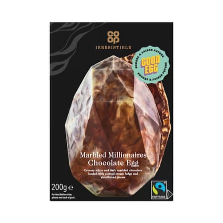 Co-op Irresistible marbled millionaire’s chocolate egg.