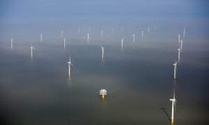 The London Array offshore wind farm. In the US, California’s coast could soon become home to the largest offshore wind energy farm in the country.