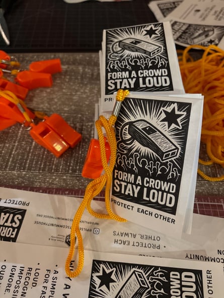 multiple zines and whistles on a table