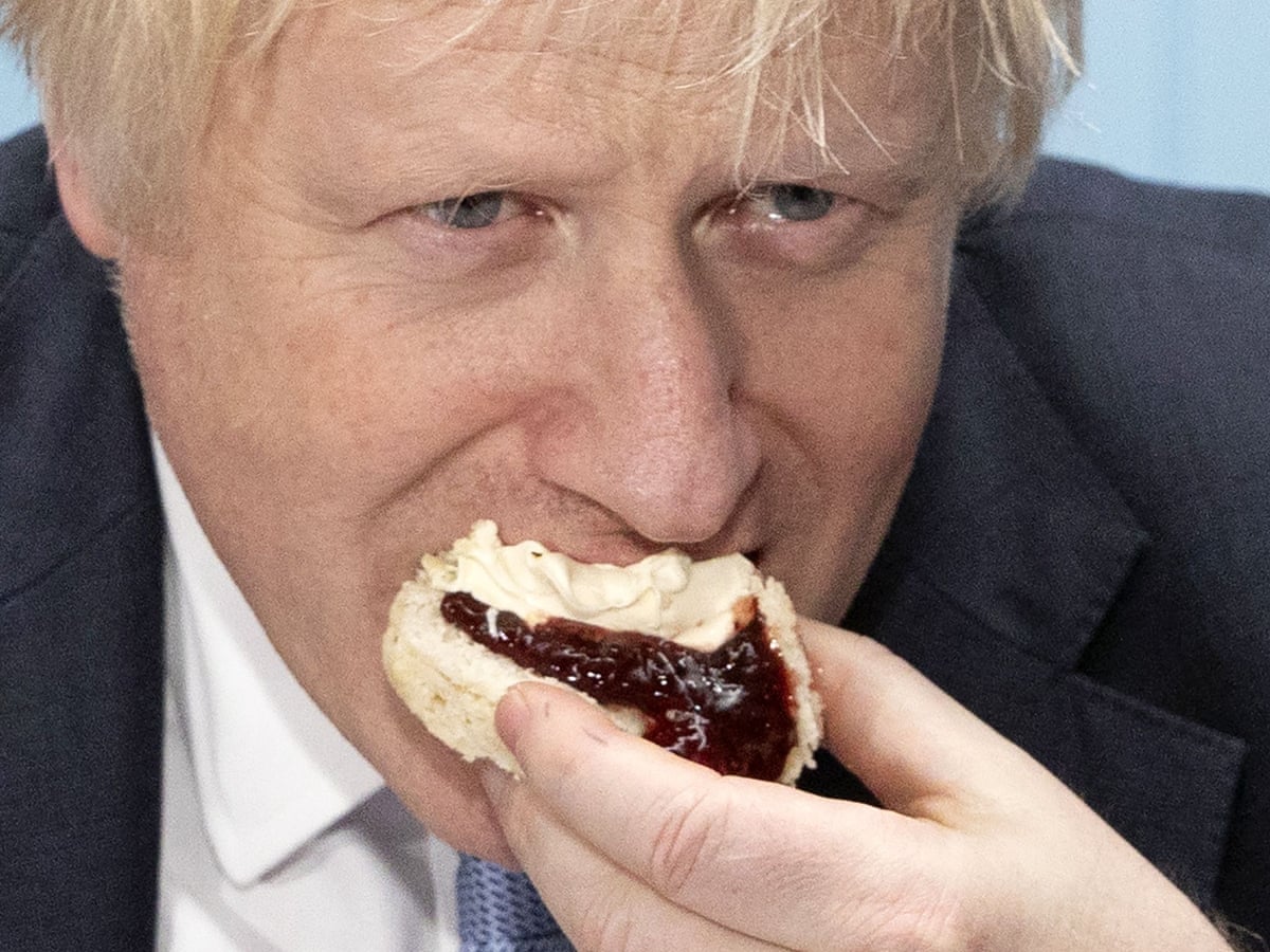 Look at Boris Johnson eating a scone. This? This is your shagger ...