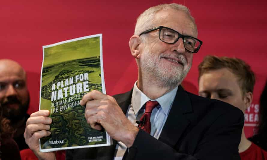 Labour leader Jeremy Corbyn at the launch of Labours’s climate emergency manifesto.