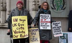 Disability rights activists protest in London, November 2016