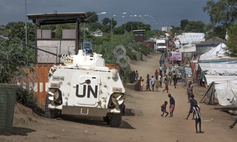 A UN armoured personnel carrier in Juba.