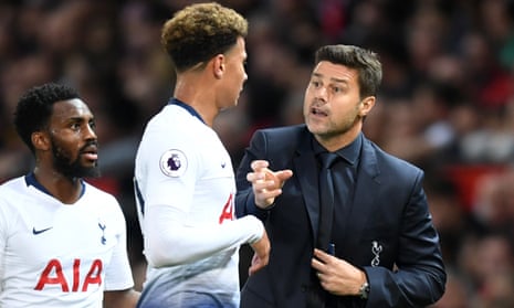 Mauricio Pochettino was not happy with Tottenham’s first-half performance at Old Trafford.