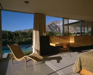 A bedroom in the Kaufmann Desert House. The current owner of the home is Brent Harris, who bought the home with his ex-wife in 1993 for $1.5m.
