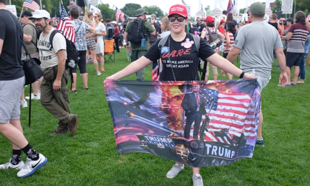 Tahnee Gonzalez, a Trump supporter, at the rally in Washington which took place nearby the Juggalo event.