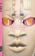 Lara book cover featuring wooden mask wearing sunglasses with reflection of the world map in the lenses