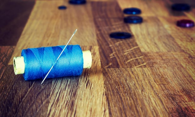 Needle, thread and buttons