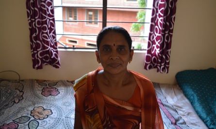 Geetaben Thakore in her new apartment.