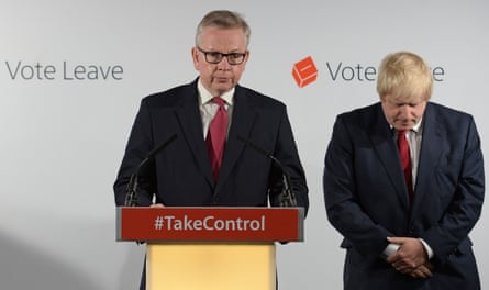 Michael Gove and Boris Johnson looking shell-shocked on the morning after the Brexit vote.