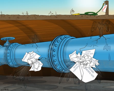 Nicola Jennings on the UK water industry and the drought – cartoon