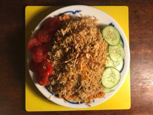Sri Owen’s version: if you are going to add meat or seafood, cook it through first, is Owen’s advice.
