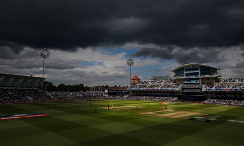 Stormy skies above Trent Bridge during Australia’s match against Bangladesh.