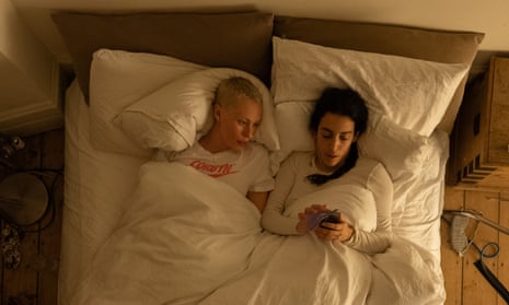 Frankie (on left of picture) and Divya in bed (time 23.32)