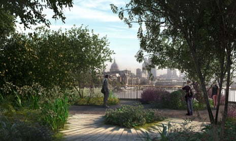 The proposed Thames garden bridge: ‘a river-hogging calamity’.