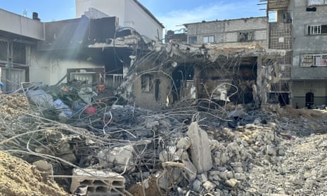 Kamal Adwan hospital and destroyed roads in Beit Lahia, northern Gaza, after Israeli strikes