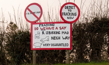 Anti-fracking protest signs
