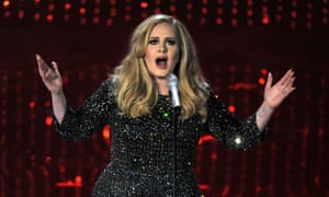 Adele singing.