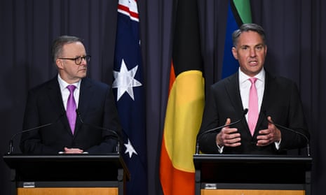 Australian prime minister Anthony Albanese and defence minister Richard Marles, who said Australia must ‘make sure that we are able to be good nuclear stewards from cradle to grave’