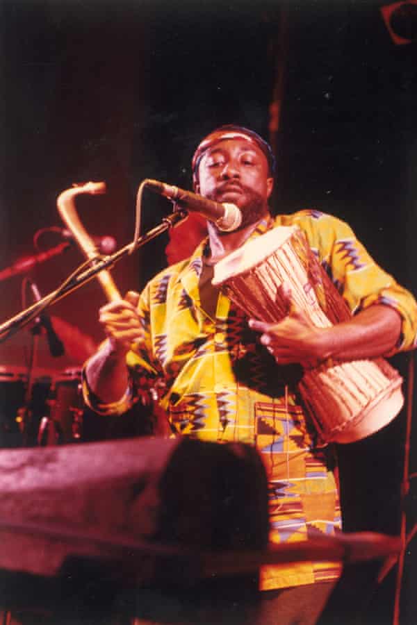 Herman Asafo-Agyei performing with Native Spirit In Vancouver, circa 1989.