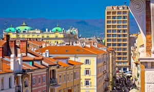 Cafes and a tower block on Korzo.