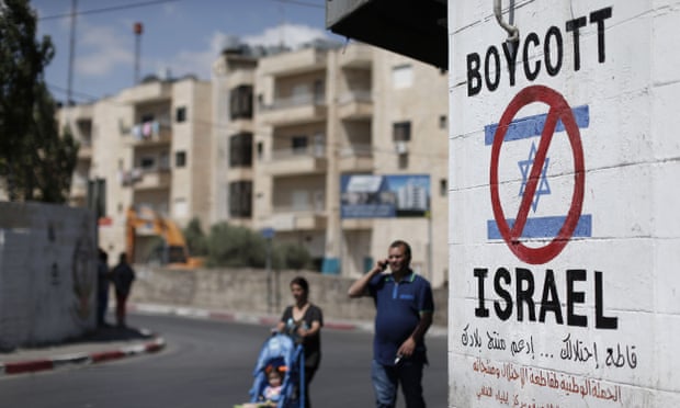 'Boycott Israel' sign on a wall in Bethlehem