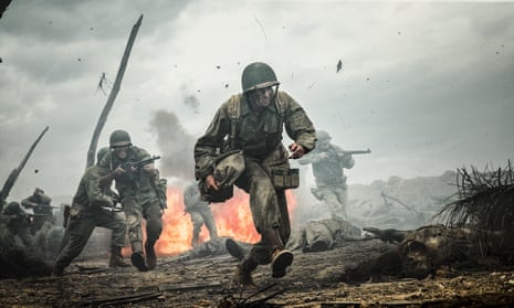 Shock and gore … Hacksaw Ridge is offered up as the ultimate redemption for Gibson himself.