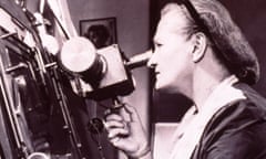 Cecilia Payne Gaposchkin looking through a telescope