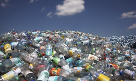 Plastic bottles awaiting recycling in Germany