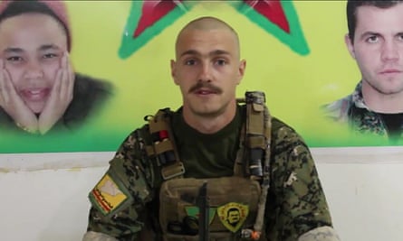 Oliver Hall in a photo issued by the YPG