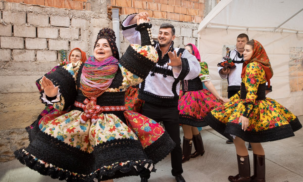 romanian dress This absolutely extraordinary early 20th century Romanian folk dress, embroidered entirely by hand, is one of the most beautiful examples of Eastern European tradition dress I have ever seen. Miles of fabric,