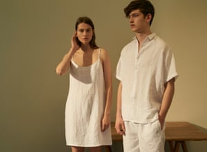 In Bed’s linen sleepwear range.