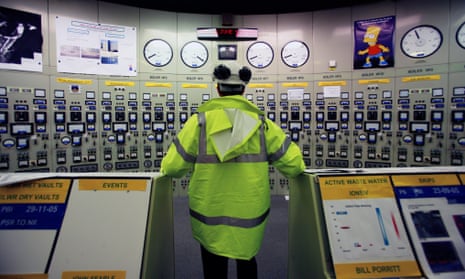 Hinkley Point nuclear power station control room