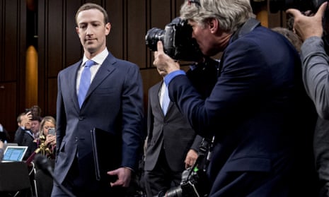 Facebook founder Mark Zuckerberg appearing before the US senate earlier this year.
