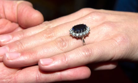The Duchess of Cambridge’s sapphire and diamond engagement ring.
