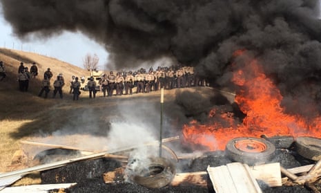 Protesters pushed back after mass arrests at North Dakota pipeline site – as it happened | Dakota Access pipeline | The Guardian