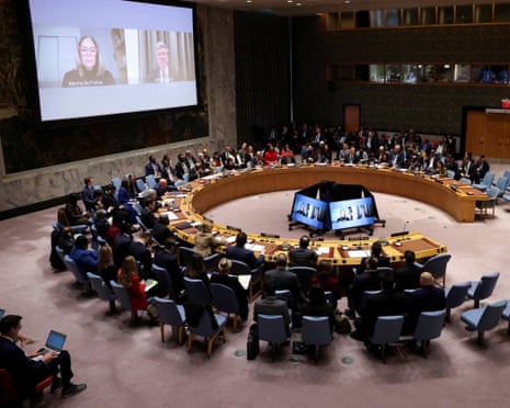 The UN security council meeting in New York
