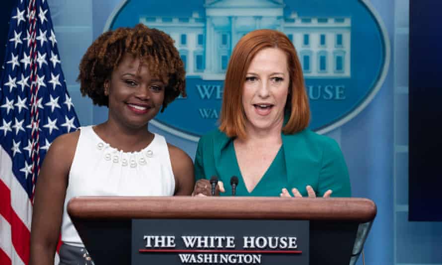 Karine Jean-Pierre and Jen Psaki.