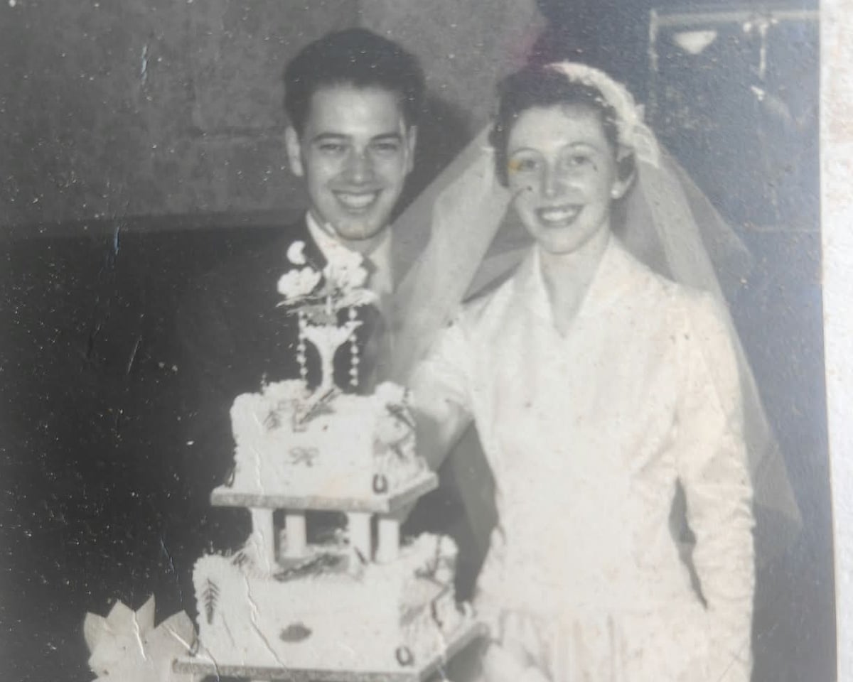 A photo from the wedding album.