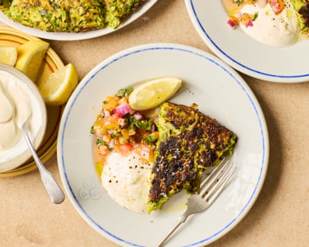 Sami Tamimi’s courgette and leek ijeh (Arabic frittata).