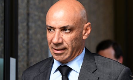 Moses Obeid leaves the NSW supreme court after a hearing in February