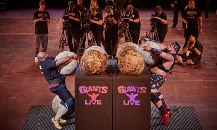 Strongmen take on the castle stones event at the Royal Albert Hall