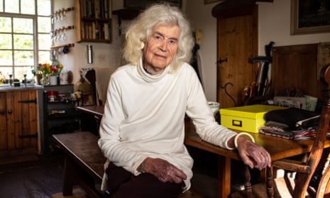 Jan Morris photographed at her home in Wales in early 2020.