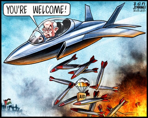 Ben Jennings on Israel’s aid to Gaza – cartoon