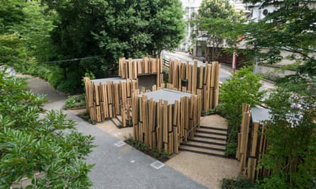 Kengo Kuma’s Walk in the Woods public loos in Shibuya, part of the Tokyo Toilet project.