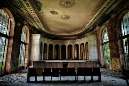 A majestic abandoned concert hall